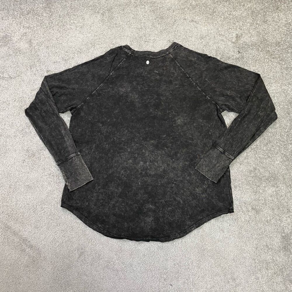 Z By Zella Womens Raglan Sleeve Vintage Wash Long Sleeve Tee Black Medium NWOT